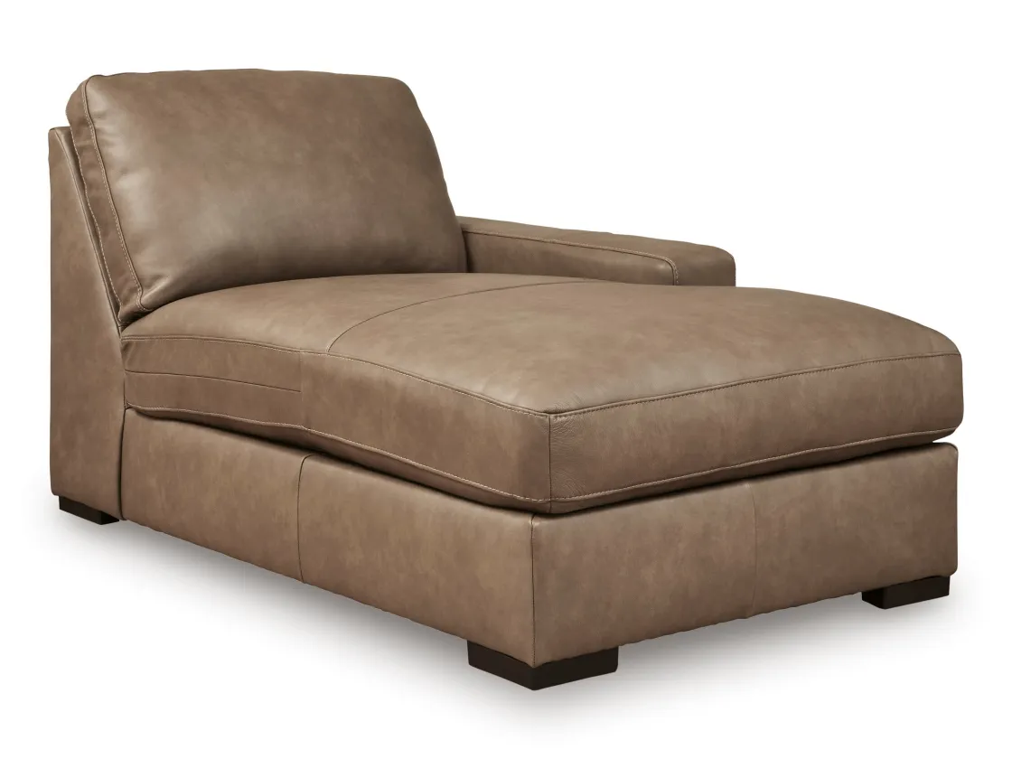 Mor Furniture Sahara 1 Arm Chaise In Sahara Leather, Left Facing