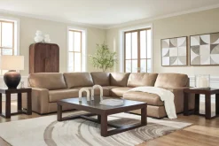 Mor Furniture Sahara 5 Piece Chaise Sectional In Sahara Leather, Left Facing