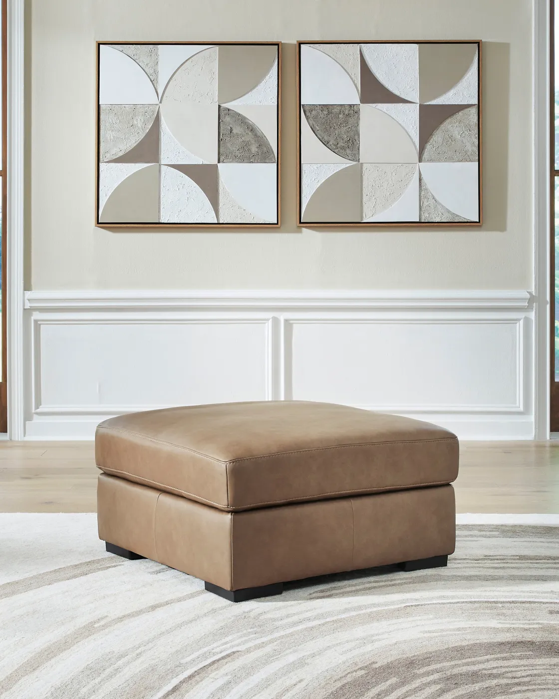 Mor Furniture Sahara Oversized Ottoman In Sahara Leather