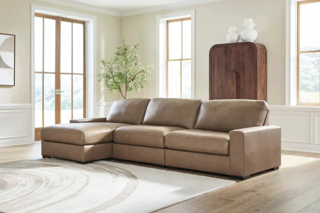 Mor Furniture Sahara Sofa Chaise In Sahara Leather, Left Facing