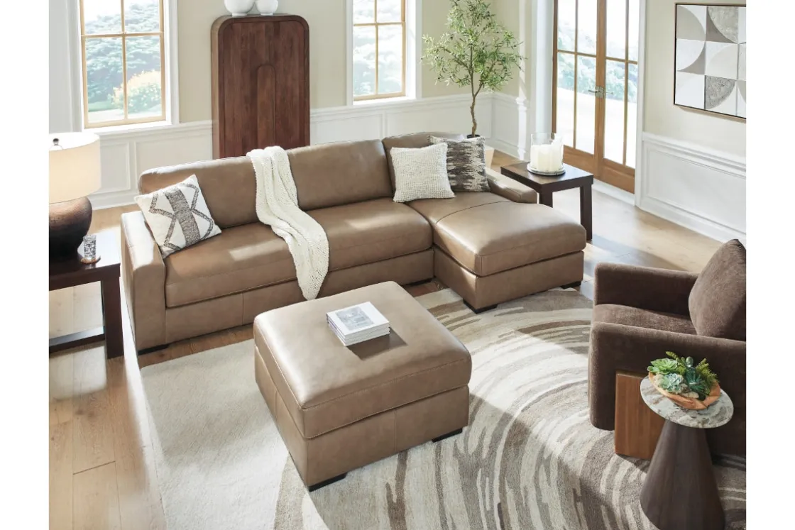 Mor Furniture Sahara Sofa Chaise In Sahara Leather, Left Facing