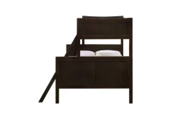Kids Mor Furniture Sami Bunk Bed W/ Ladder In Espresso, Twin/ Twin