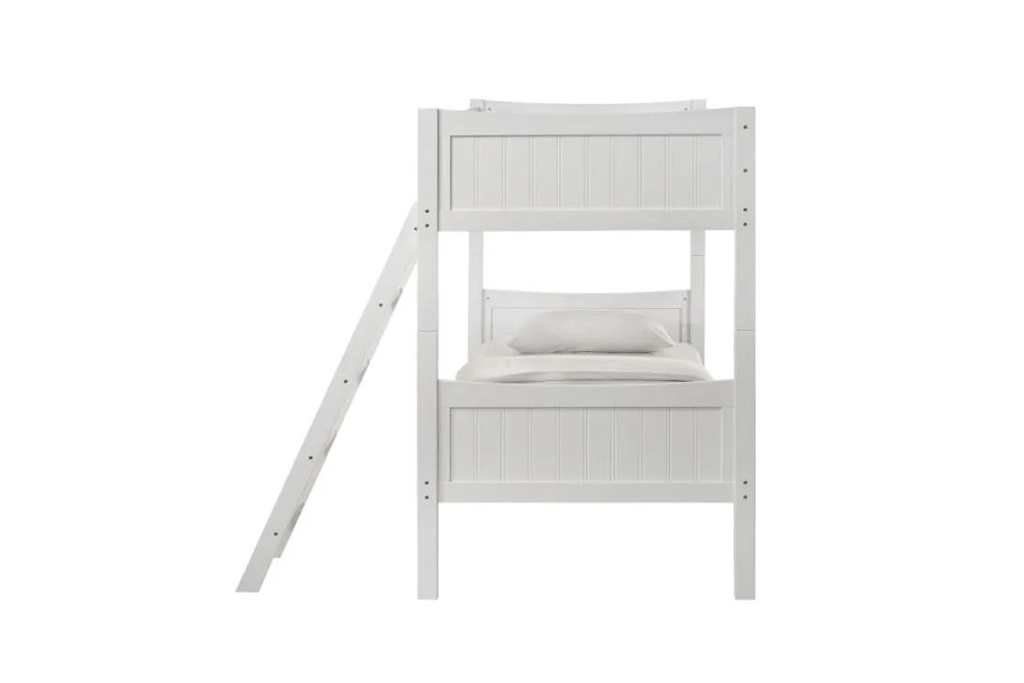 Kids Mor Furniture Sami Bunk Bed W/ Ladder In Espresso, Twin/ Twin