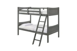 Kids Mor Furniture Sami Bunk Bed W/ Ladder In Espresso, Twin/ Twin