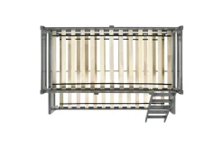 Kids Mor Furniture Sami Bunk Bed W/ Ladder In Espresso, Twin/ Twin