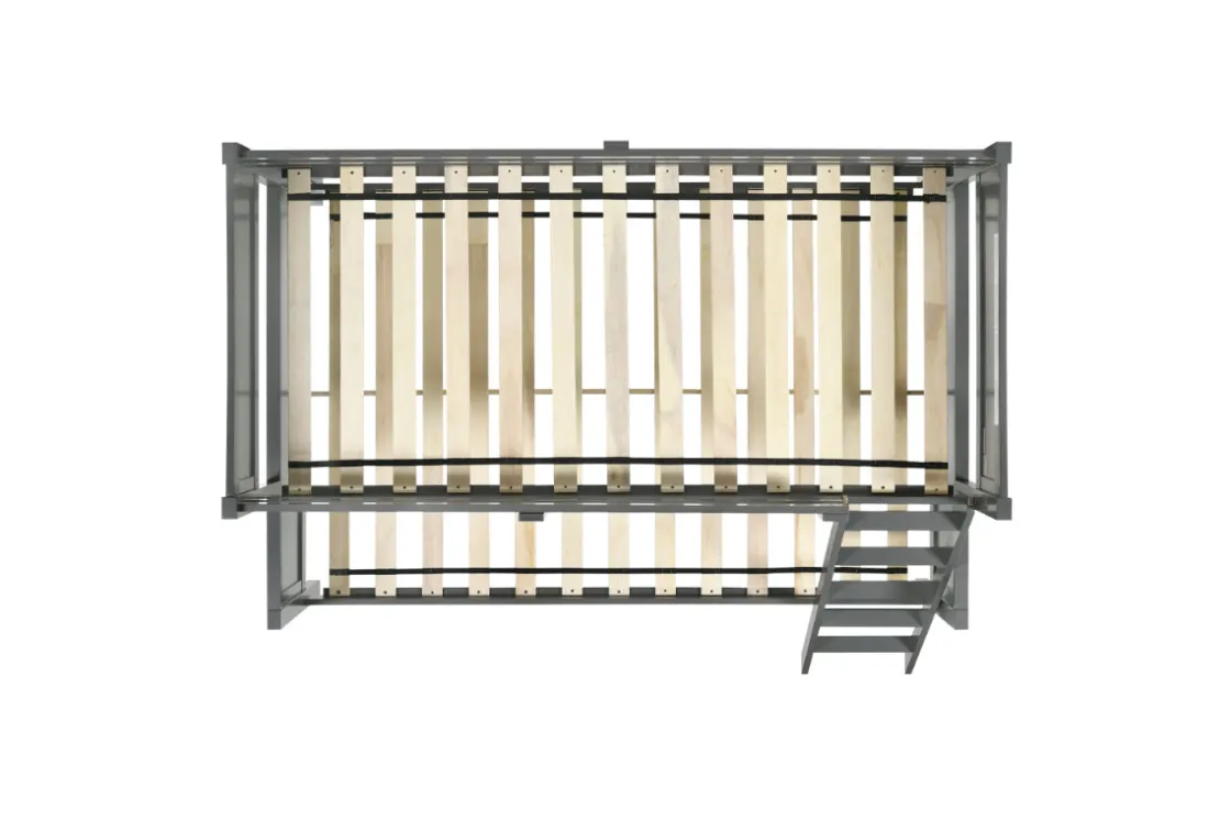 Kids Mor Furniture Sami Bunk Bed W/ Ladder In Espresso, Twin/ Twin