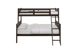 Kids Mor Furniture Sami Bunk Bed W/ Ladder In Espresso, Twin/ Twin