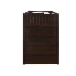 Kids Mor Furniture Sami Bunk Bed W/ Storage Steps In Espresso, Twin/Twin, Right Facing