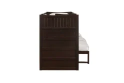 Kids Mor Furniture Sami Bunk Bed W/ Storage Steps In Espresso, Twin/Twin, Right Facing