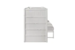 Kids Mor Furniture Sami Bunk Bed W/ Storage Steps In Espresso, Twin/Twin, Right Facing