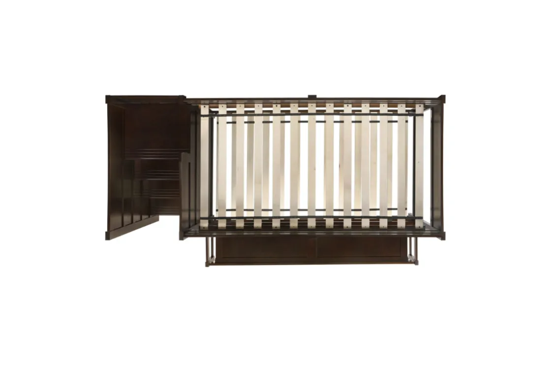 Kids Mor Furniture Sami Bunk Bed W/ Storage Steps In Espresso, Twin/Twin, Right Facing