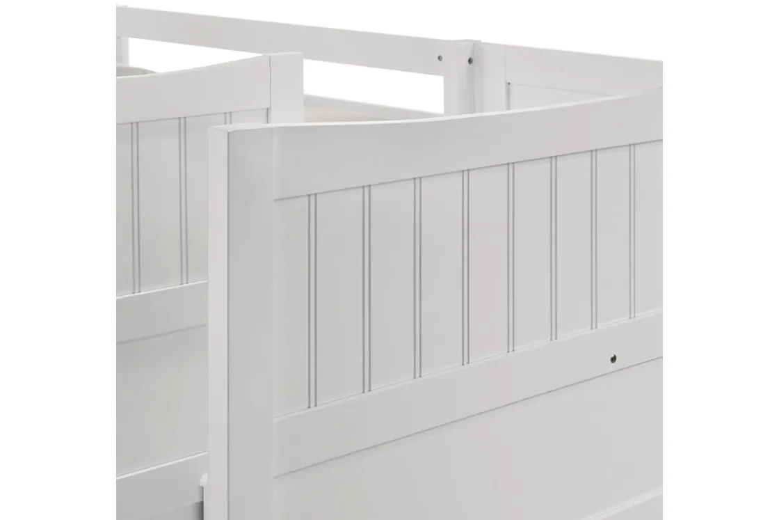 Kids Mor Furniture Sami Bunk Bed W/ Storage Steps In Espresso, Twin/Twin, Right Facing