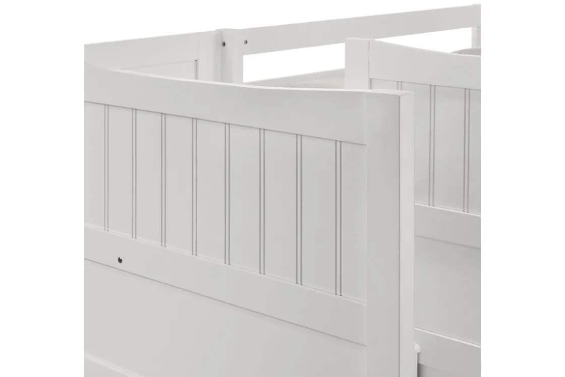 Kids Mor Furniture Sami Bunk Bed W/ Storage Steps In Espresso, Twin/Twin, Right Facing