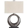 Mor Furniture Saria Metal Table Lamp In Antique Silver Finish