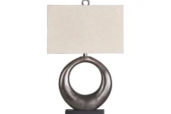 Mor Furniture Saria Metal Table Lamp In Antique Silver Finish