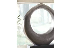 Mor Furniture Saria Metal Table Lamp In Antique Silver Finish
