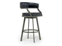 Mor Furniture Saturn Bar Height Swivel Stool In Mineral & Black