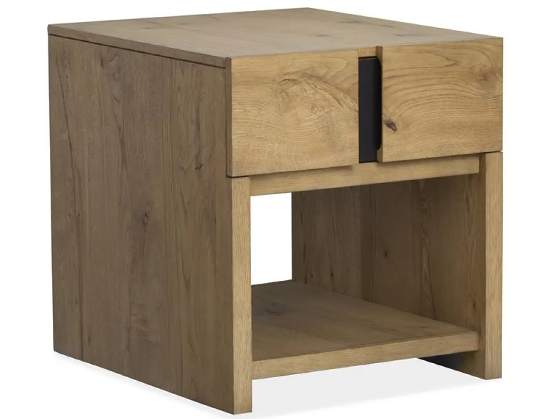 Mor Furniture Sawyer Rectangle End Table In Rustic Caramel