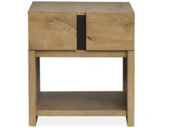 Mor Furniture Sawyer Rectangle End Table In Rustic Caramel
