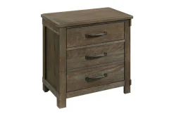Mor Furniture Scott Storage Bed, Dresser, Mirror & Nightstand In Walnut, Queen
