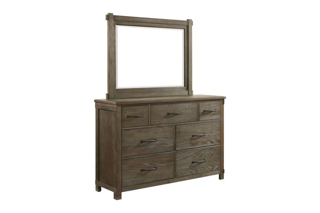 Mor Furniture Scott Storage Bed, Dresser, Mirror & Nightstand In Walnut, Queen