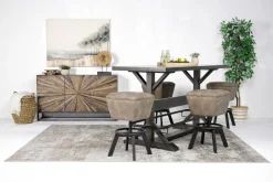 Mor Furniture Sequoia Bar Height Dining Table & 4 Stools In Espresso