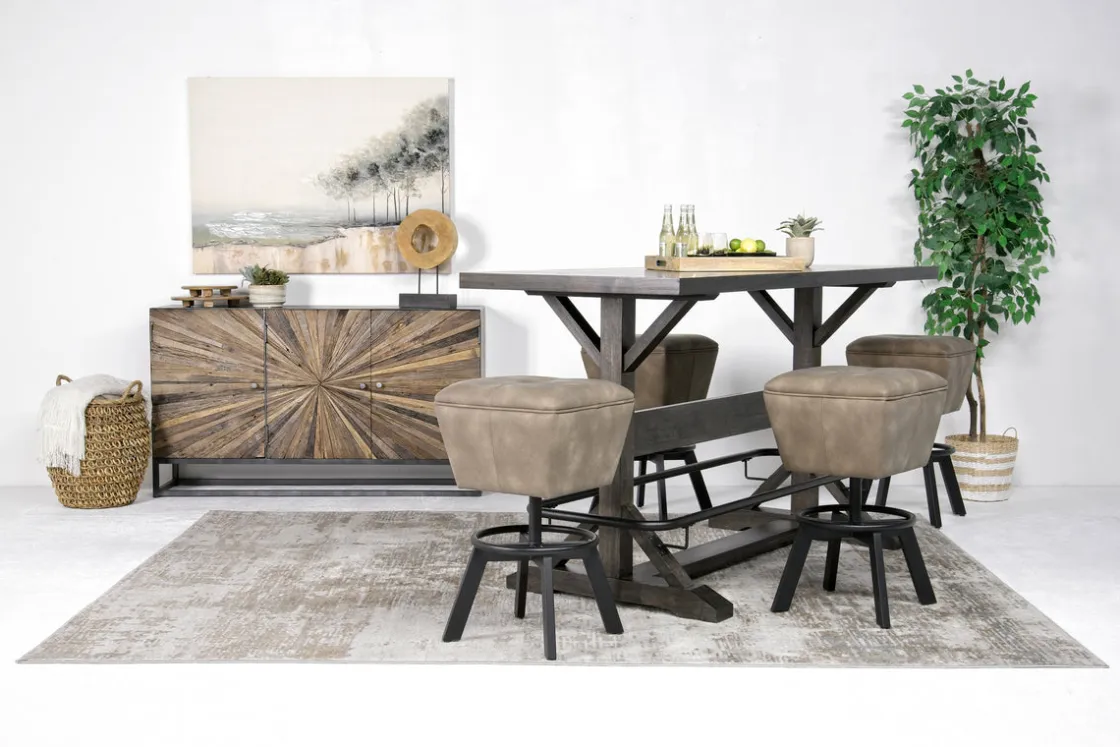 Mor Furniture Sequoia Bar Height Dining Table & 4 Stools In Espresso