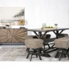 Mor Furniture Sequoia Counter Height Dining Table, 4 Stools & Bench In Espresso