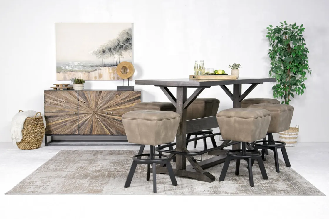 Mor Furniture Sequoia Swivel Barstool In Espresso