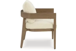 Mor Furniture Serene Bay Outdoor Dining Table & 4 Arm Chairs In Dark Brown