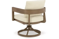 Mor Furniture Serene Bay Outdoor Dining Table & 4 Arm Chairs In Dark Brown