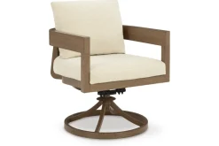 Mor Furniture Serene Bay Outdoor Dining Table & 6 Arm Chairs In Dark Brown