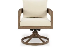 Mor Furniture Serene Bay Outdoor Dining Table & 6 Arm Chairs In Dark Brown