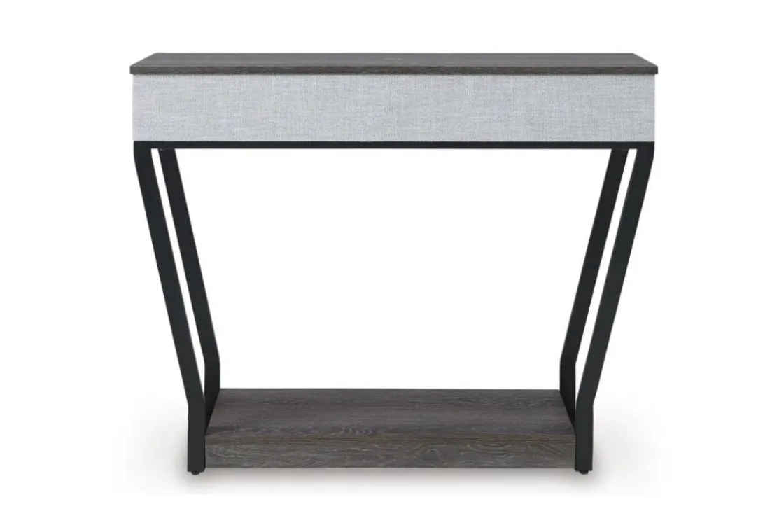 Mor Furniture Sethlen Sofa Table In Gray/Black