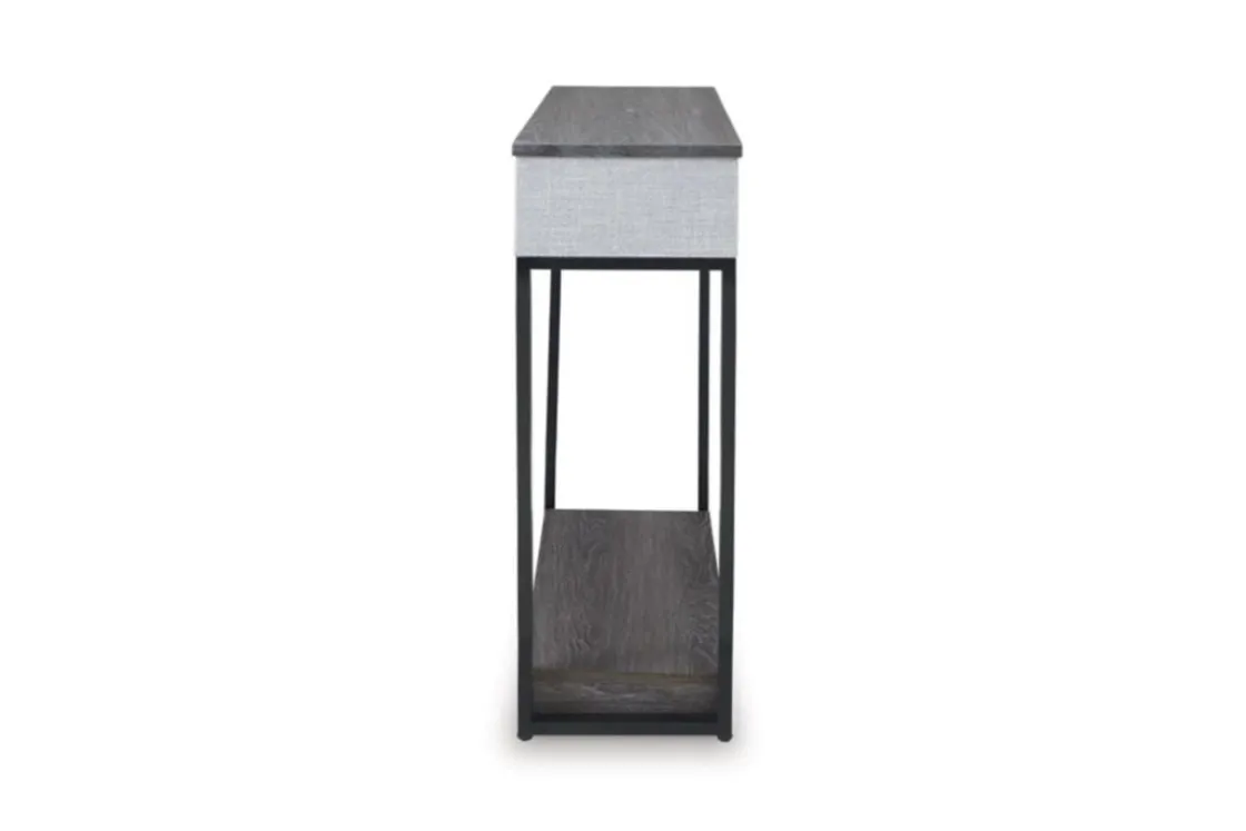 Mor Furniture Sethlen Sofa Table In Gray/Black
