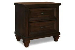 Mor Furniture Sevilla Panel Bed, Dresser, Mirror & Nightstand In Walnut, Queen