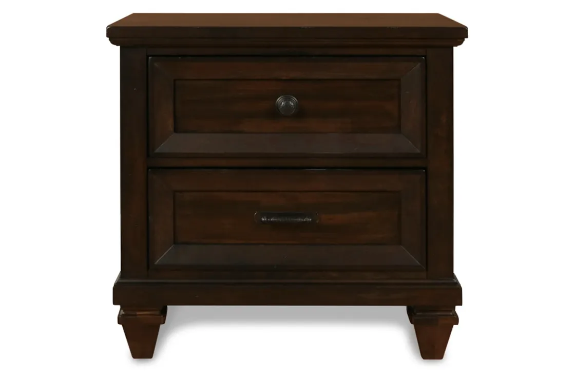 Mor Furniture Sevilla Panel Bed, Dresser, Mirror & Nightstand In Walnut, Queen