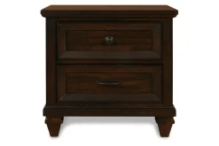 Mor Furniture Sevilla Panel Bed, Dresser, Mirror & Nightstand In Walnut, Queen