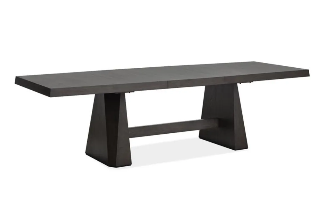 Mor Furniture Shelby Pedestal Dining Table, 4 Side Chairs & Bench In Dark Brown