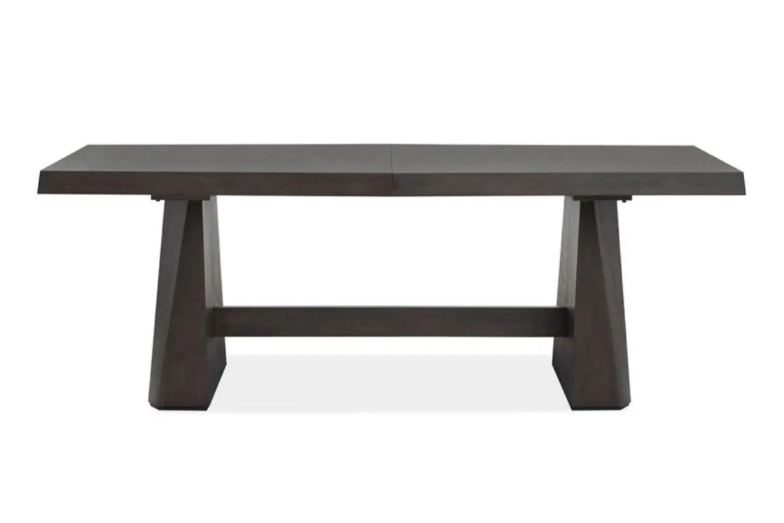 Mor Furniture Shelby Pedestal Dining Table, 4 Side Chairs & Bench In Dark Brown