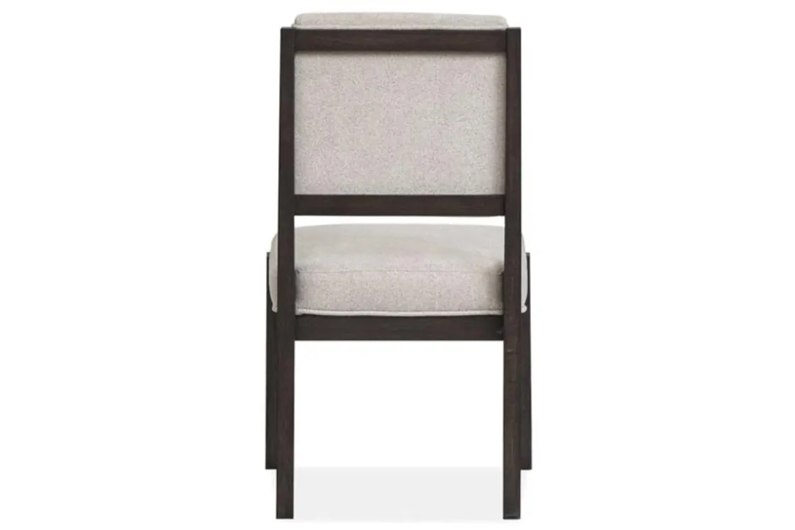 Mor Furniture Shelby Trestle Dining Table & 6 Wood Back Chairs In Coffee Bean