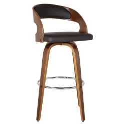 Mor Furniture Shelly Counter Height Swivel Stool In Black & Gray