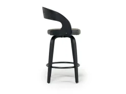 Mor Furniture Shelly Counter Height Swivel Stool In Black & Gray