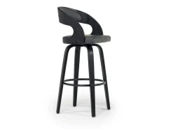 Mor Furniture Shelly Swivel Barstool In Black & Gray