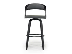 Mor Furniture Shelly Swivel Barstool In Black & Gray