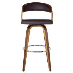 Mor Furniture Shelly Swivel Barstool In Black & Gray
