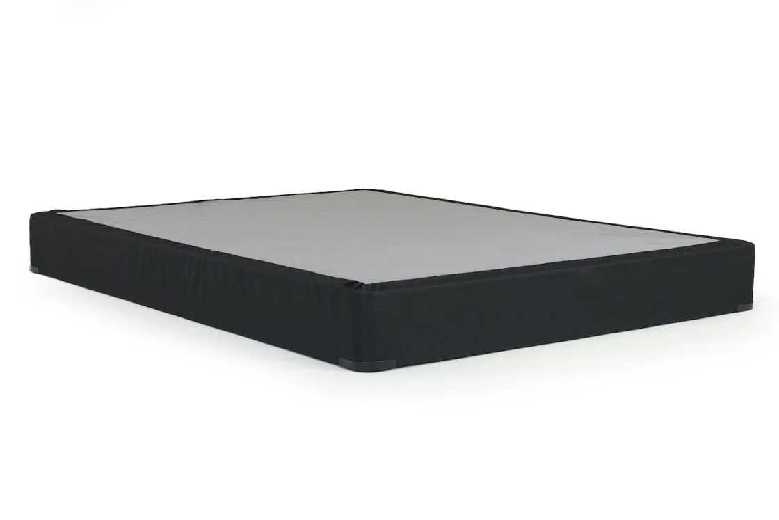 Mor Furniture Sherwood Black Laminated Flat Foundation, Twin, High Profile