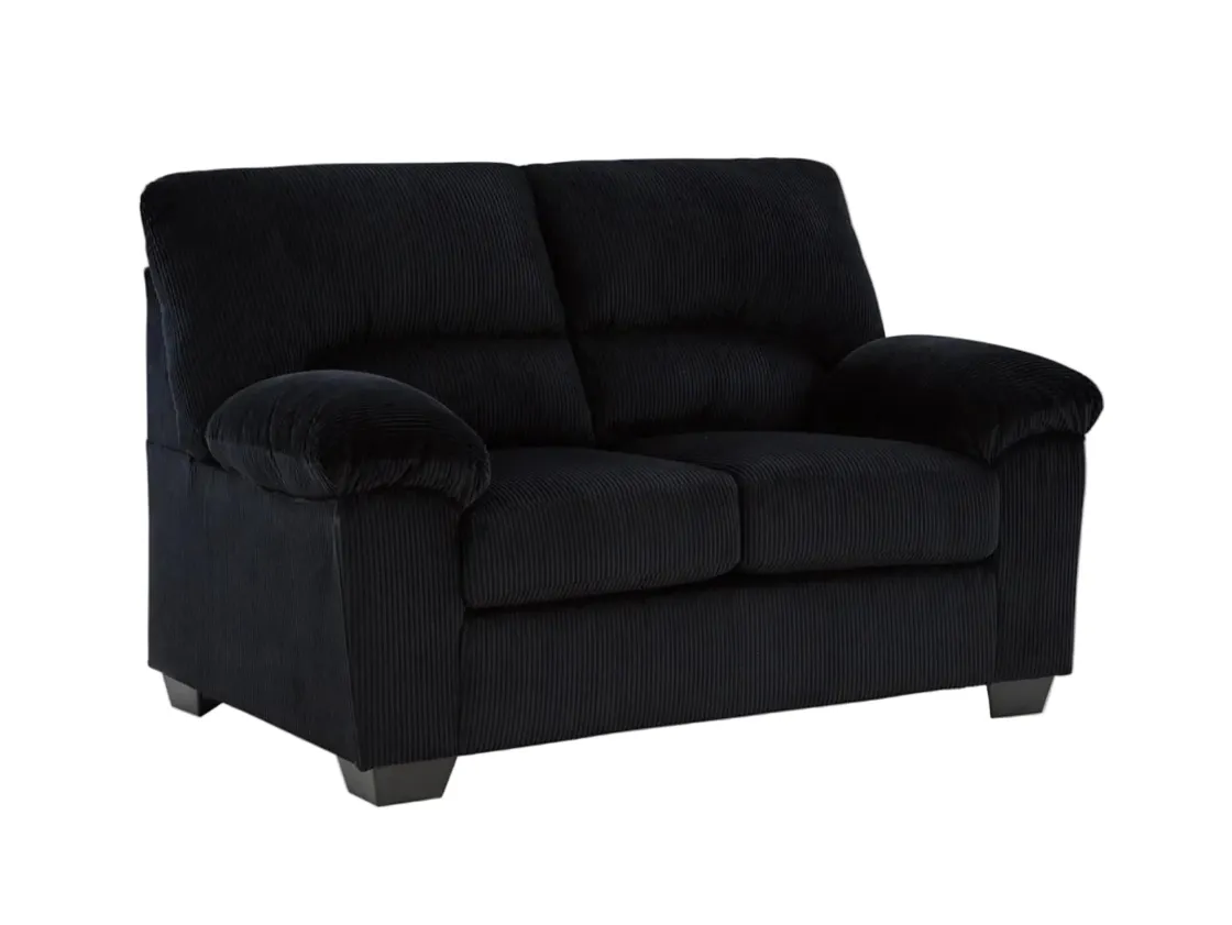 Mor Furniture Simple Joy Loveseat In Onyx