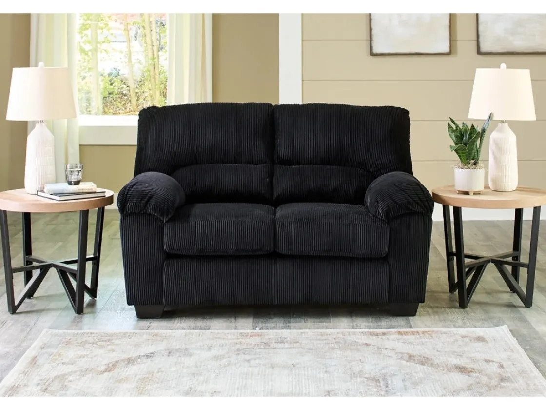 Mor Furniture Simple Joy Loveseat In Onyx
