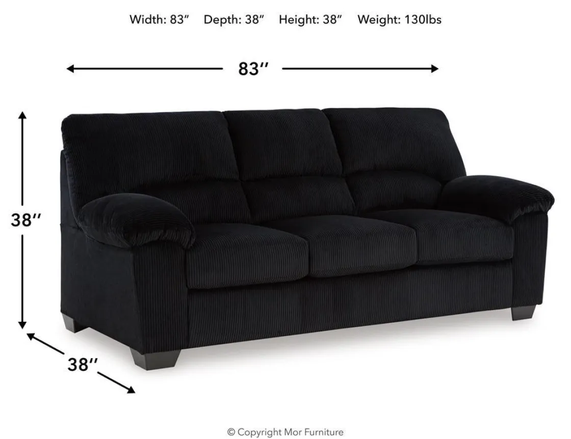 Mor Furniture Simple Joy Sofa In Onyx